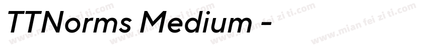 TTNorms Medium 中字体转换